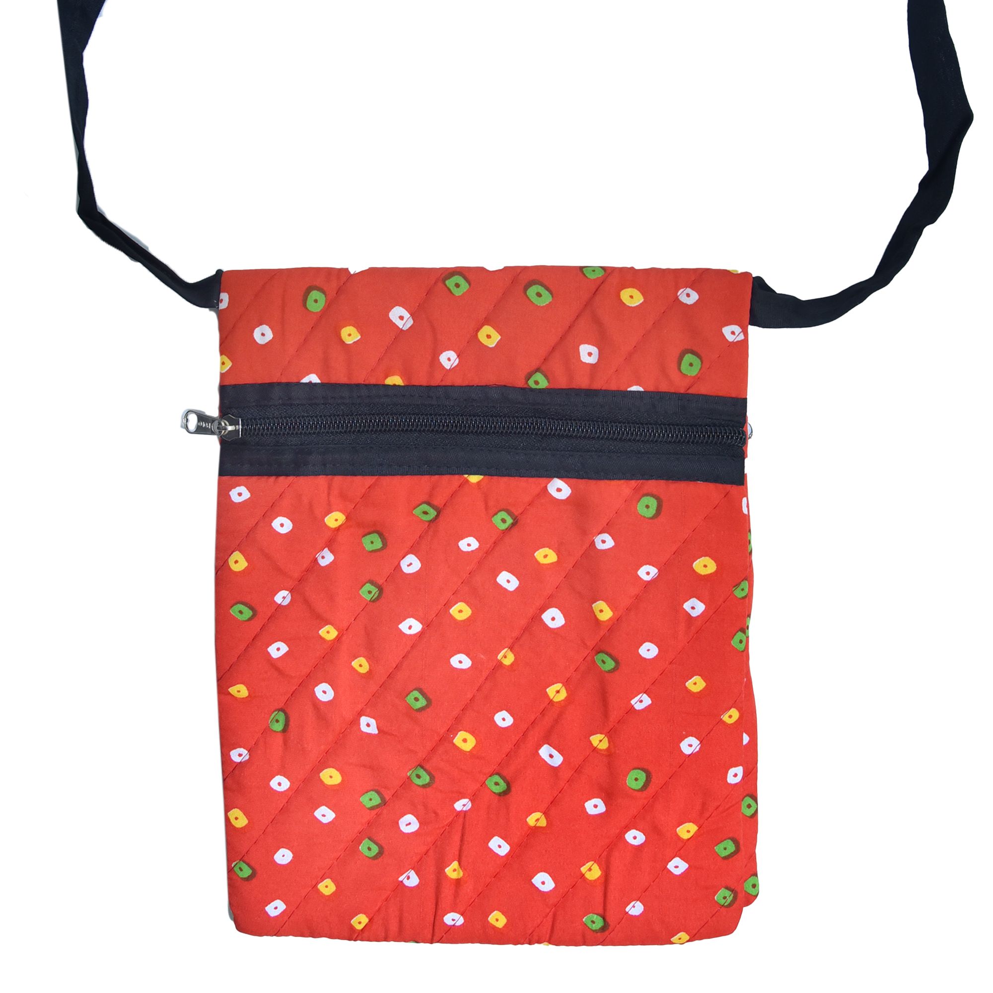 Tribes India Cotton & Sponge Red Purse view 2