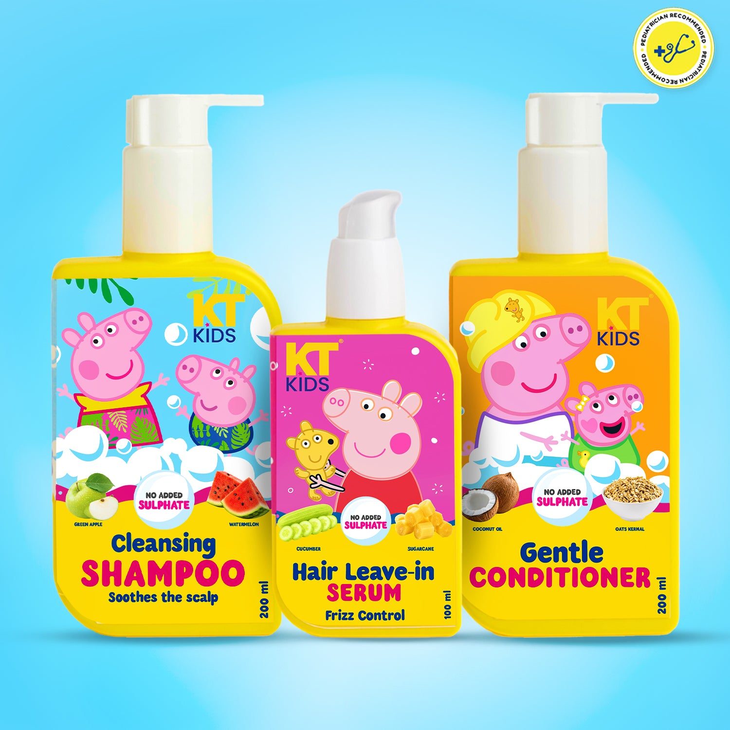 KT Kids Peppa Pig Kids Body Care Kit with Fancy Gift Bag + Free Peppa Pig Keychain - 500ml view 2