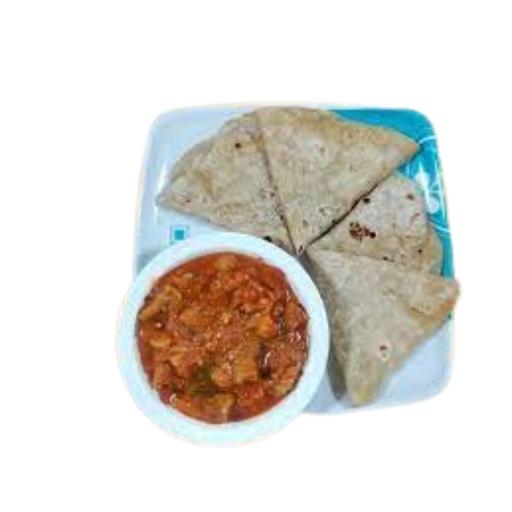 Mushroom Masala With Mini Triangle Paratha