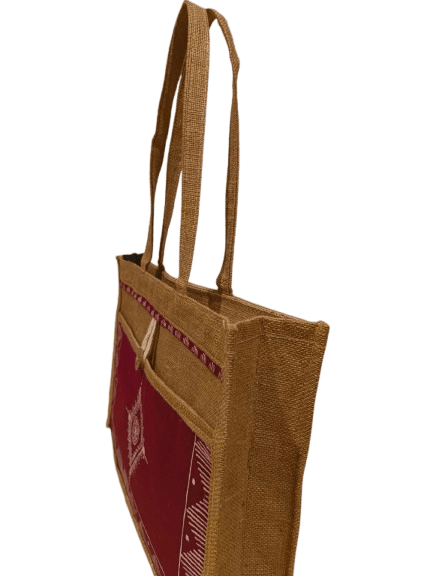 Ladies hand bag made of Jute view 2