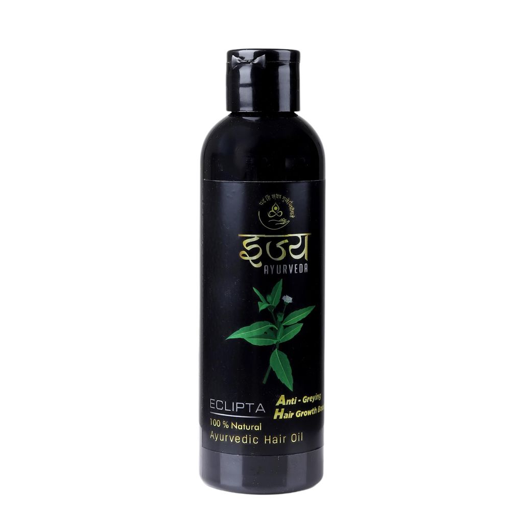 ECLIPTA Ayurvedic Hair Oil | Bhringraj |For Strong Hair and Natural Scalp Care Formula | 100% Herbal | Triphla | Ijya Ayurveda | 180ml view 2