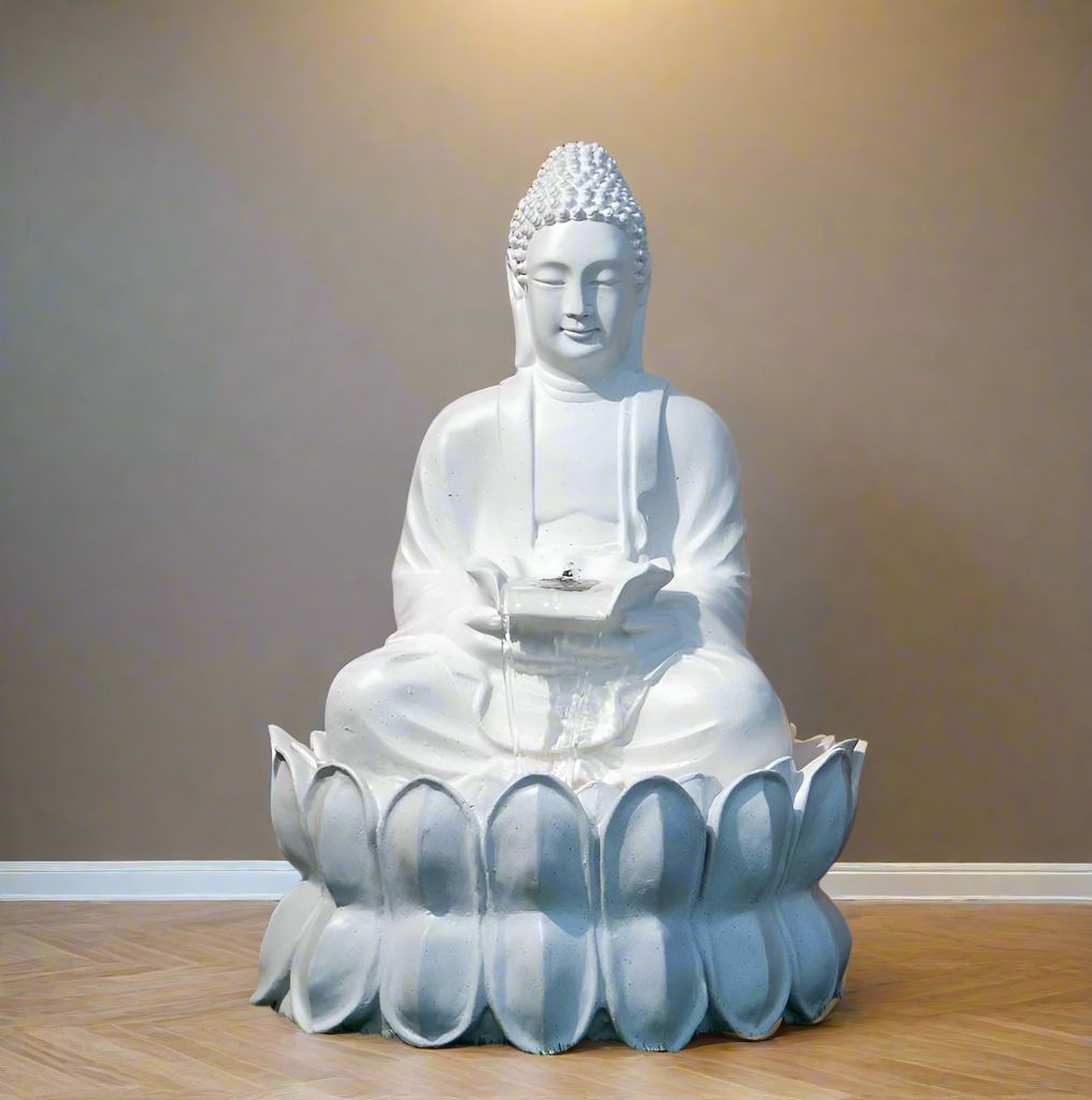 Buddha Fountain Poly Resin Pump (65x65x90 cm) Mothers day Gift Diwali Decory Christmas Sale Return Gifts view 2