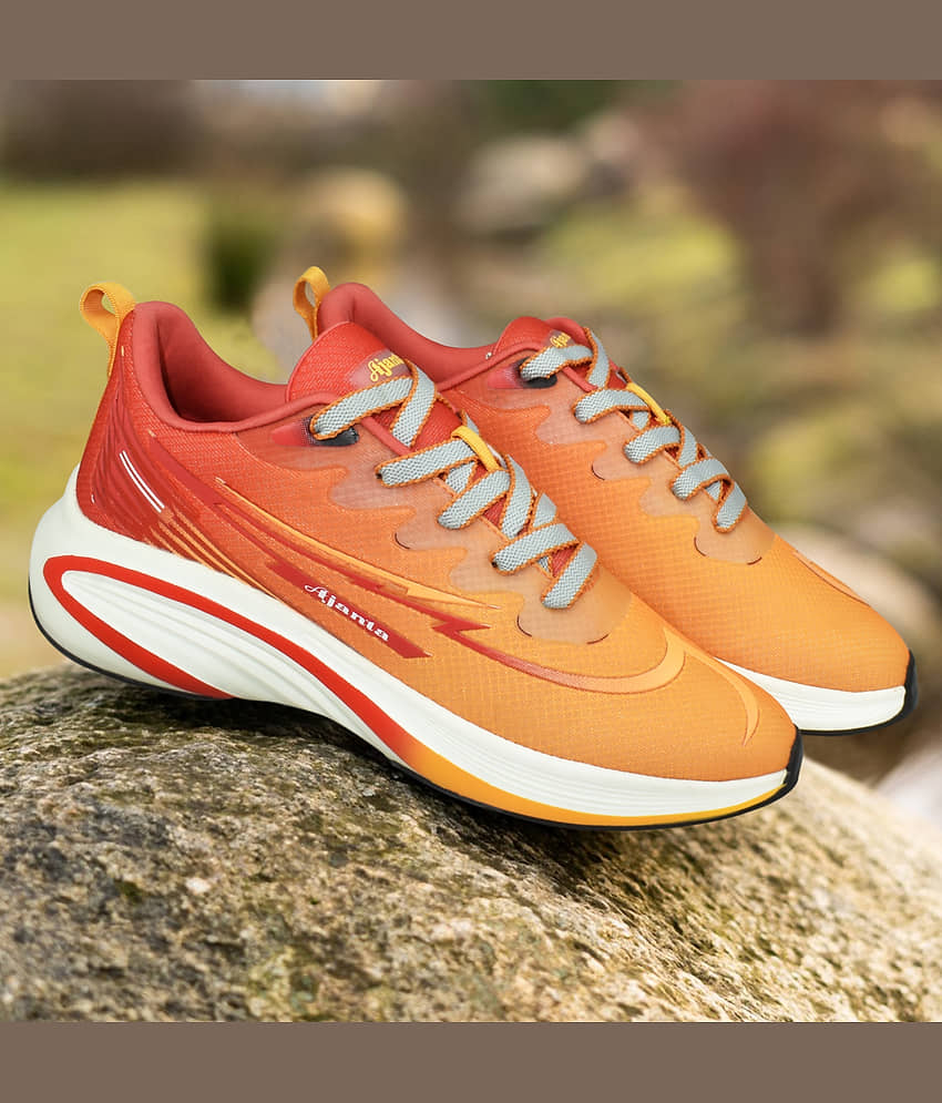Ajanta EG1036 Orange Men's Sports Running Shoes view 2