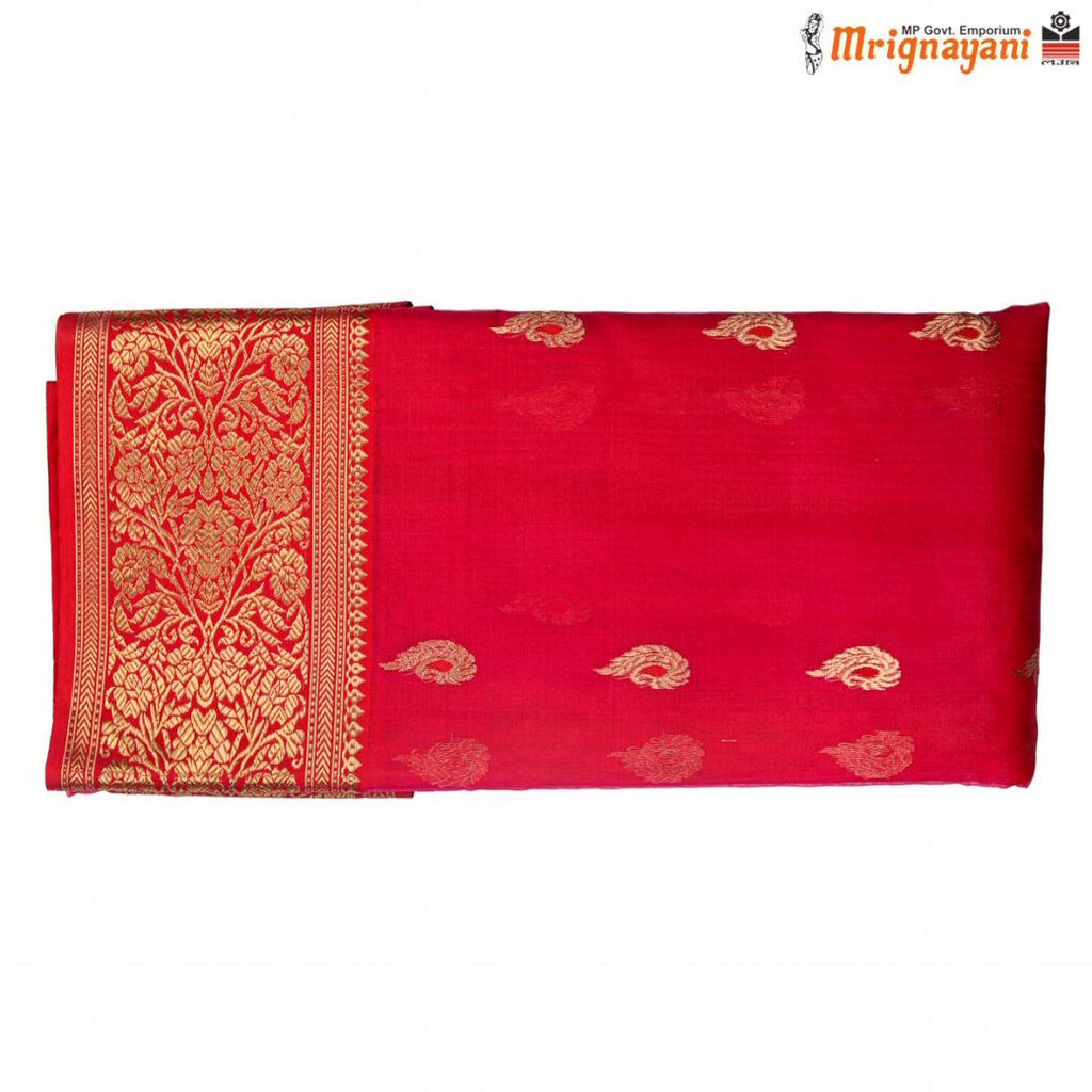 HANDLOOM CHANDERI SILK SAREE WITH BLOUSE (SKU - 1SC112310522, SAREE - 1006) view 2
