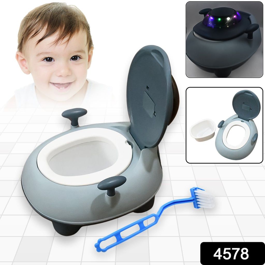 BABY PORTABLE LIGHTING & MUSIC TOILET, BABY POTTY TRAINING SEAT BABY POTTY CHAIR FOR TODDLER BOYS GIRLS POTTY SEAT FOR 1+ YEAR CHILD view 2