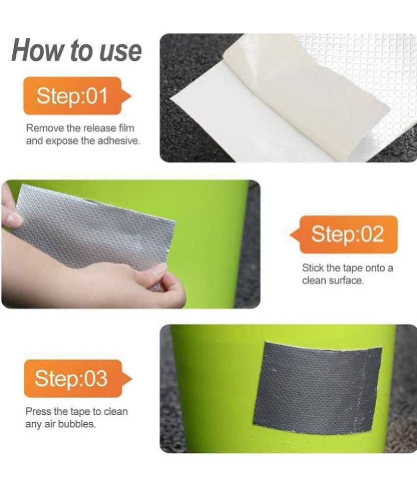 XFORIA - Silver Single Sided Flax Tape ( Pack of 1 ) view 2