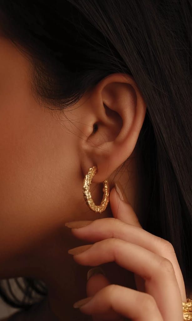 Luna Small Hoops view 2
