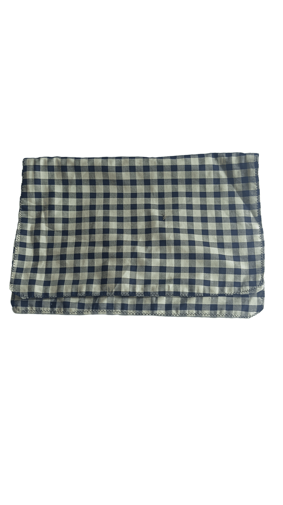 Brown and Black Gingham Cotton Fabric Handkerchief view 2