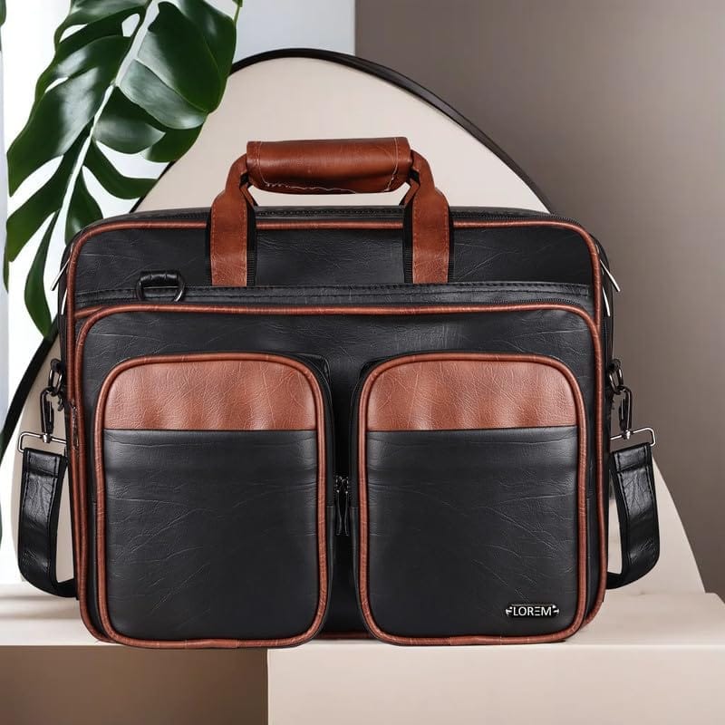 LOREM 28L Messenger Bag For Men - Faux Leather view 2