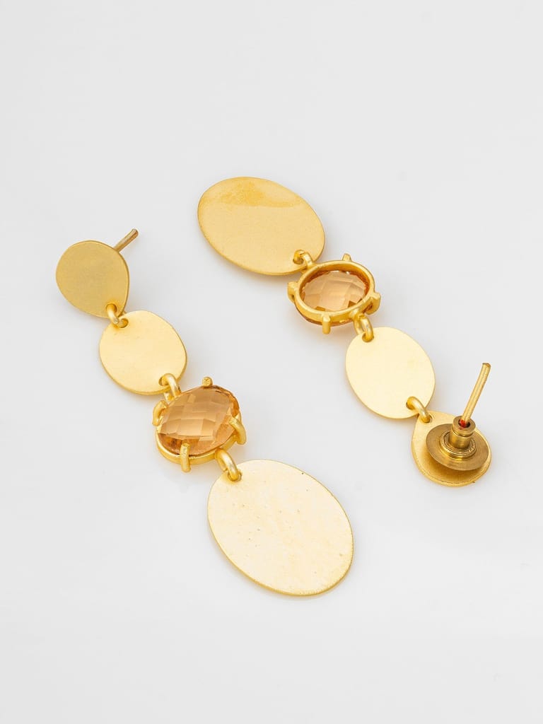 Morison Golden Crescent Earrings Modern and Mysterious view 2