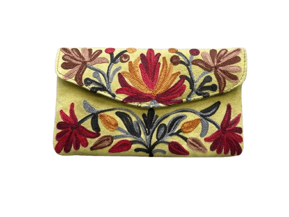 Embroidered Floral Clutch Handbag view 2