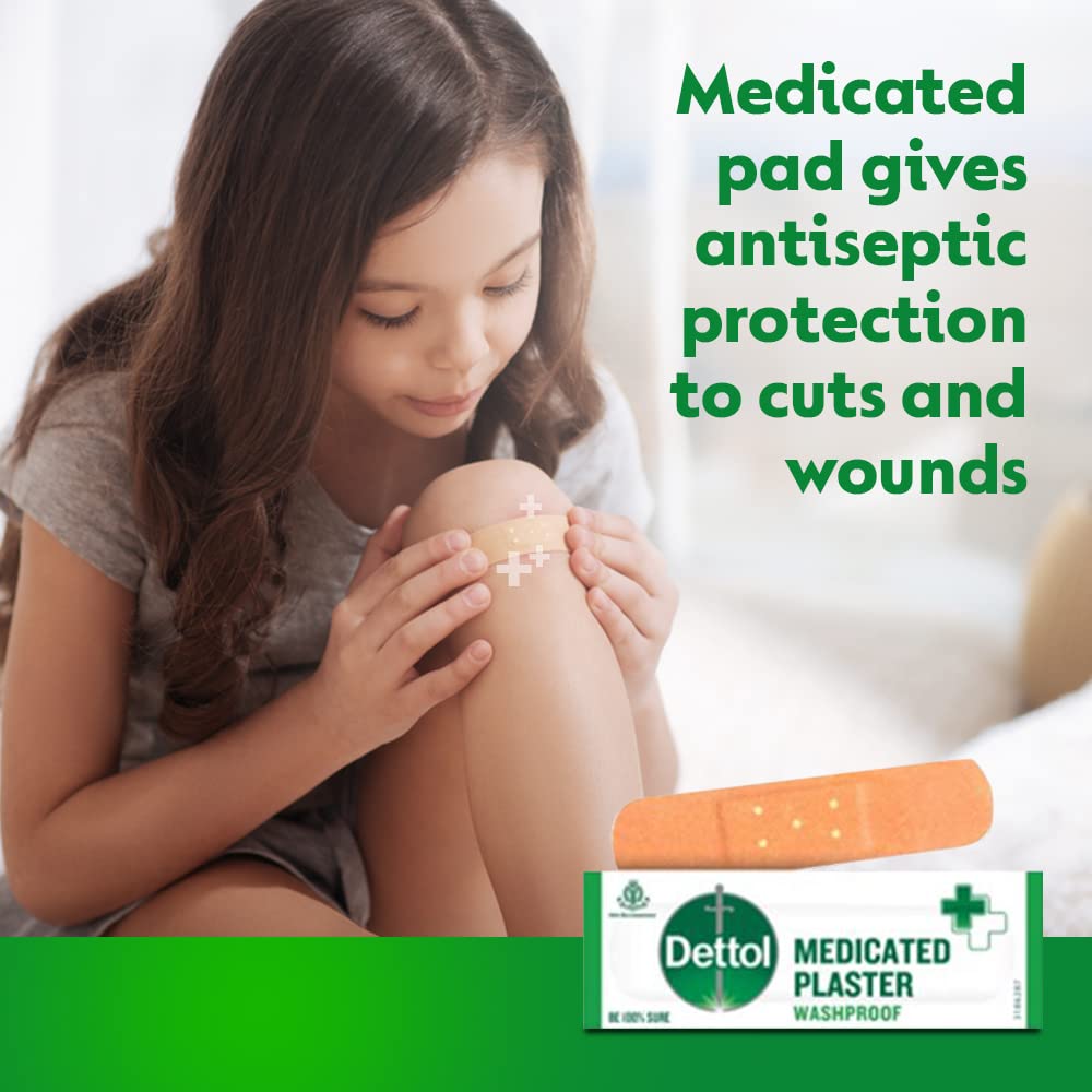Dettol Medicated Plaster for Antiseptic and First Aid, Waterproof (Jar of 172 plasters) view 2