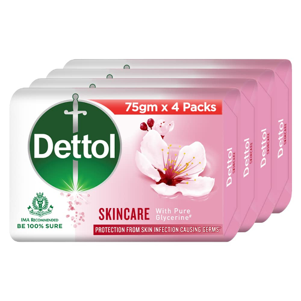 Dettol Skincare Germ Protection Bathing Soap bar, 75gm (Pack of 4) view 2