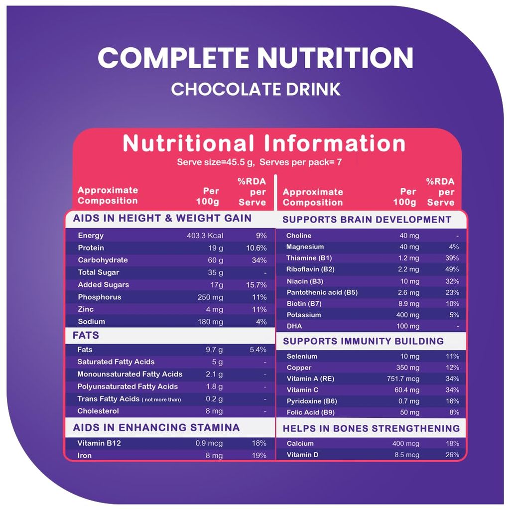 Pro To Grow Fitbhim Chocolate Drink (200g) & Kola Khar (50g) Combo Pack | Bhim Banana Based Nutrition for Kids (2+ Years) | Supports Immunity, Growth & Digestion view 2