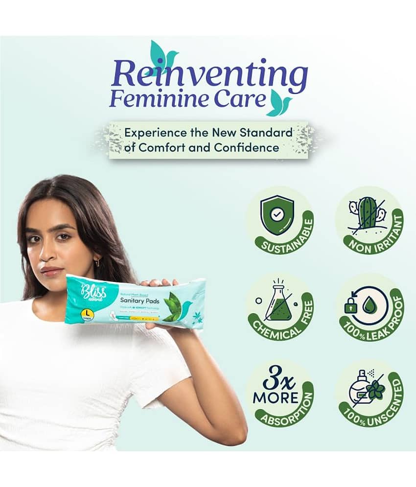 BLISSNATURAL Cottony Large Regular Sanitary Pad view 2
