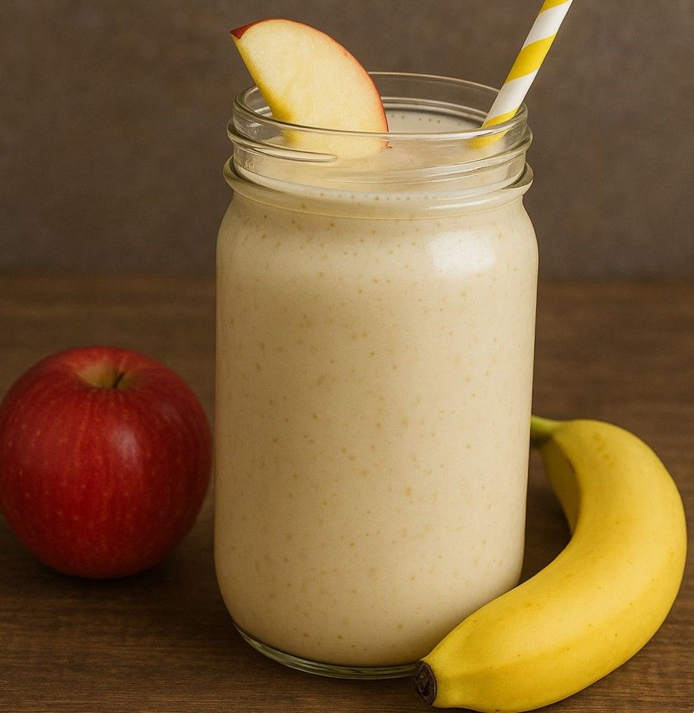 Apple banana milkshake