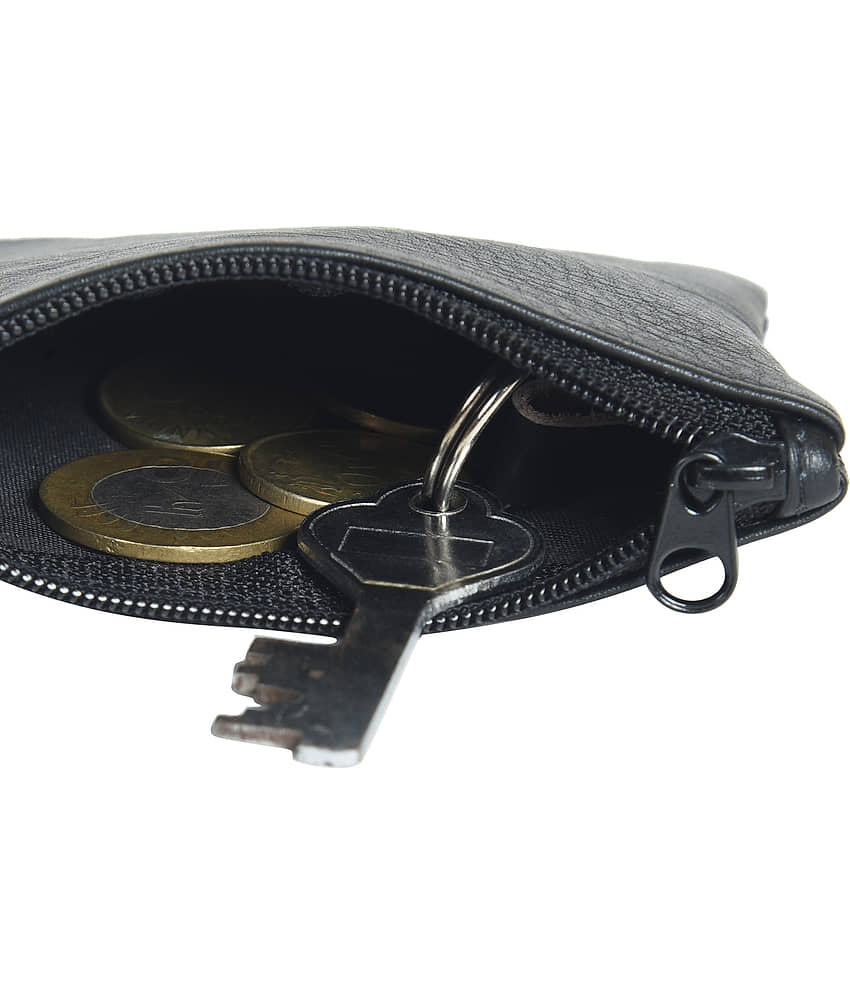 Ft - Leather Black Women's Zip Around Wallet ( Pack of 1 ) view 2