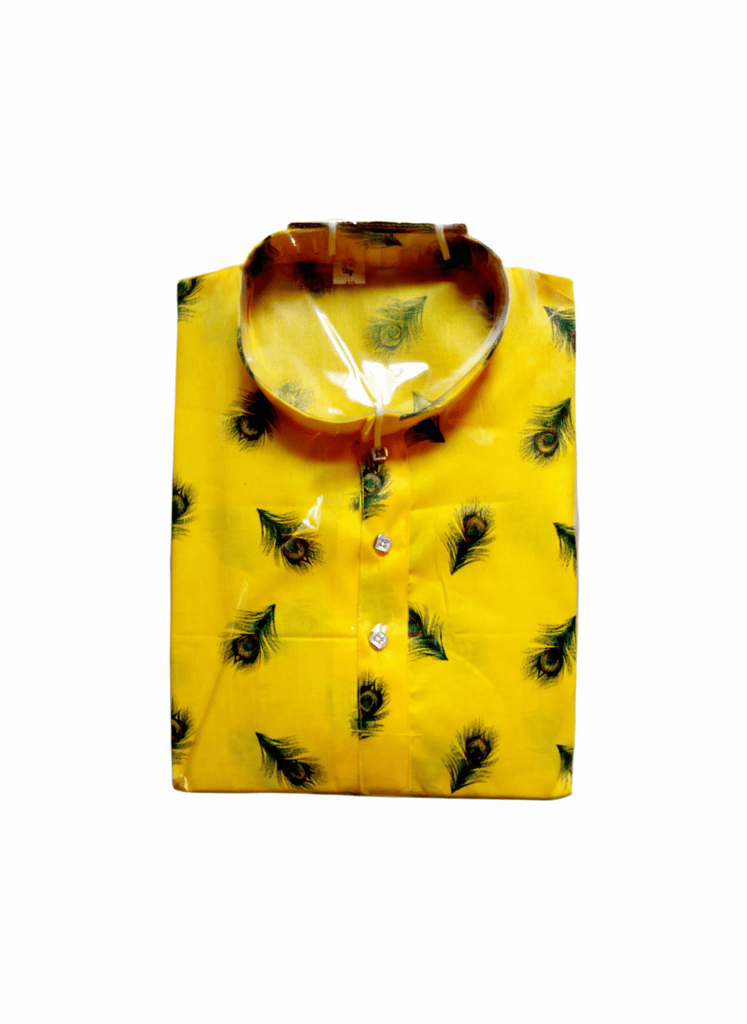 Fashionable Mayur Pankh Printed Pure Cotton Kurta for Men view 2