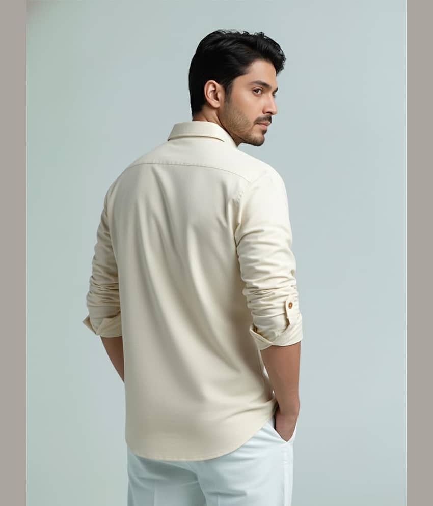 BHUVIKOO Cotton Blend Plain Shirt Style Kurta For Men ( Grey ) view 2