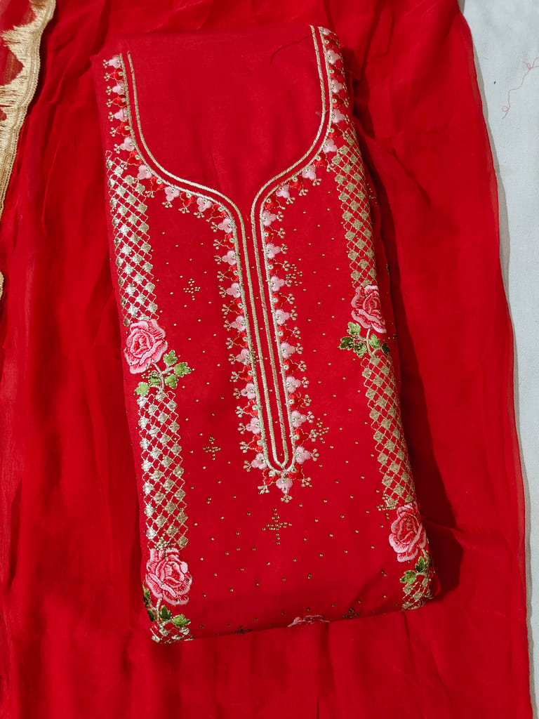 Women's Georgette Dress Material (Unstitched Salwar Suit) view 2