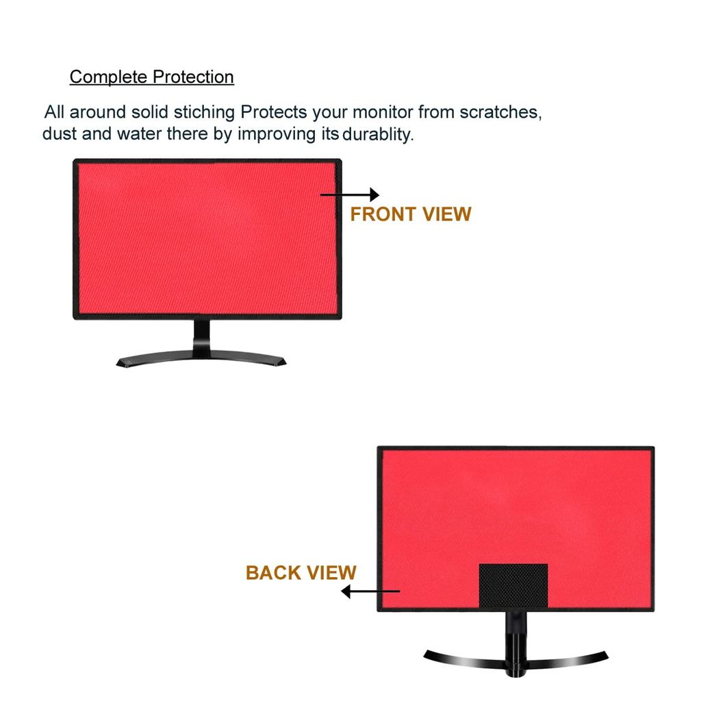 PalaP Super Premium Dust Proof Monitor Cover for Lenovo 21.5 inches Monitor (RED) view 2