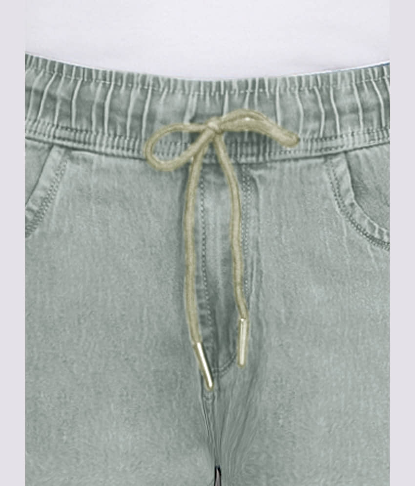 plounge Green Denim Men's Shorts ( Pack of 1 ) view 2