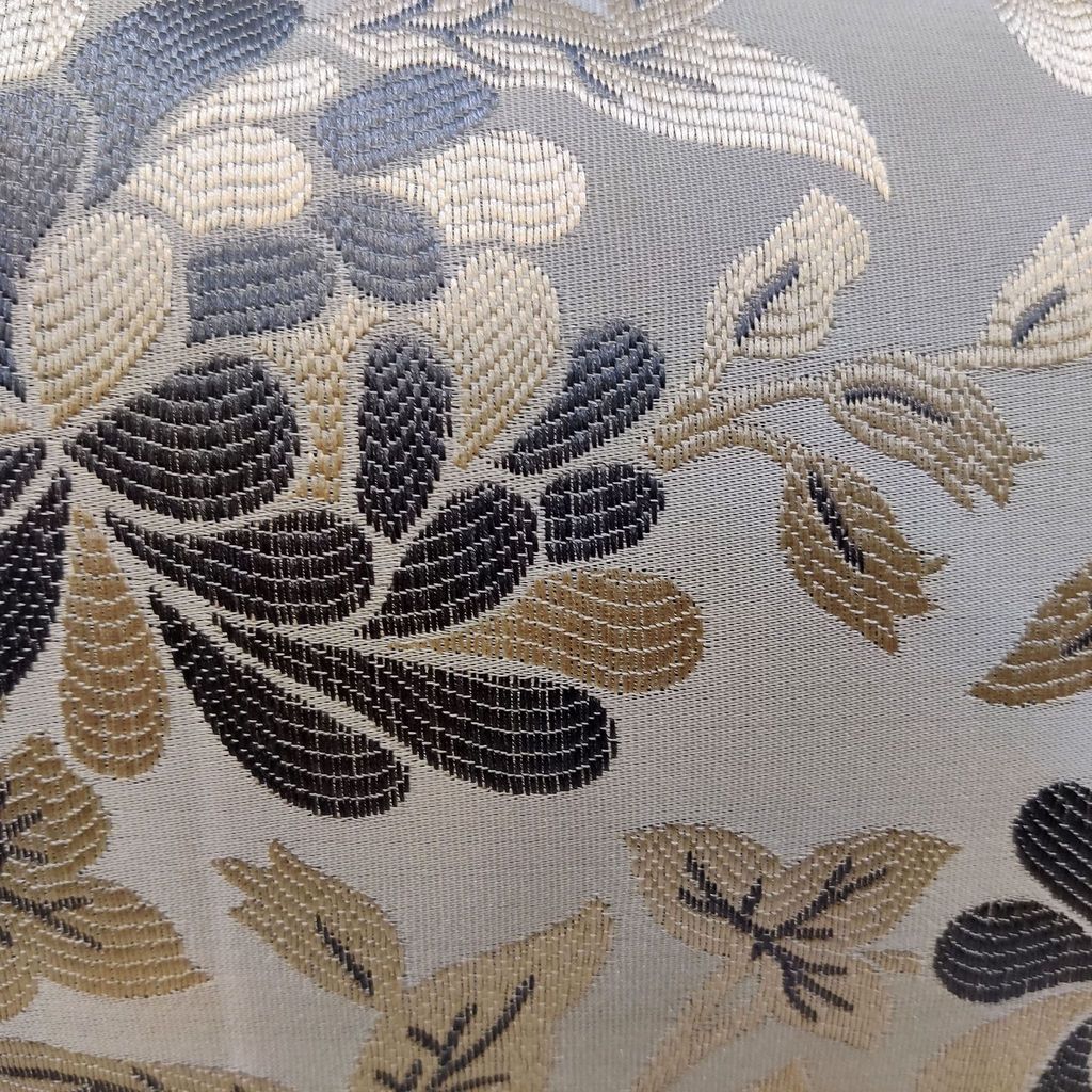 Grey Silver Damask / Self Design / Woven Floral Motifs Zipper Rectangle Cushion Covers (12x18 inch or 30 x 45 cm) Set of 2 view 2