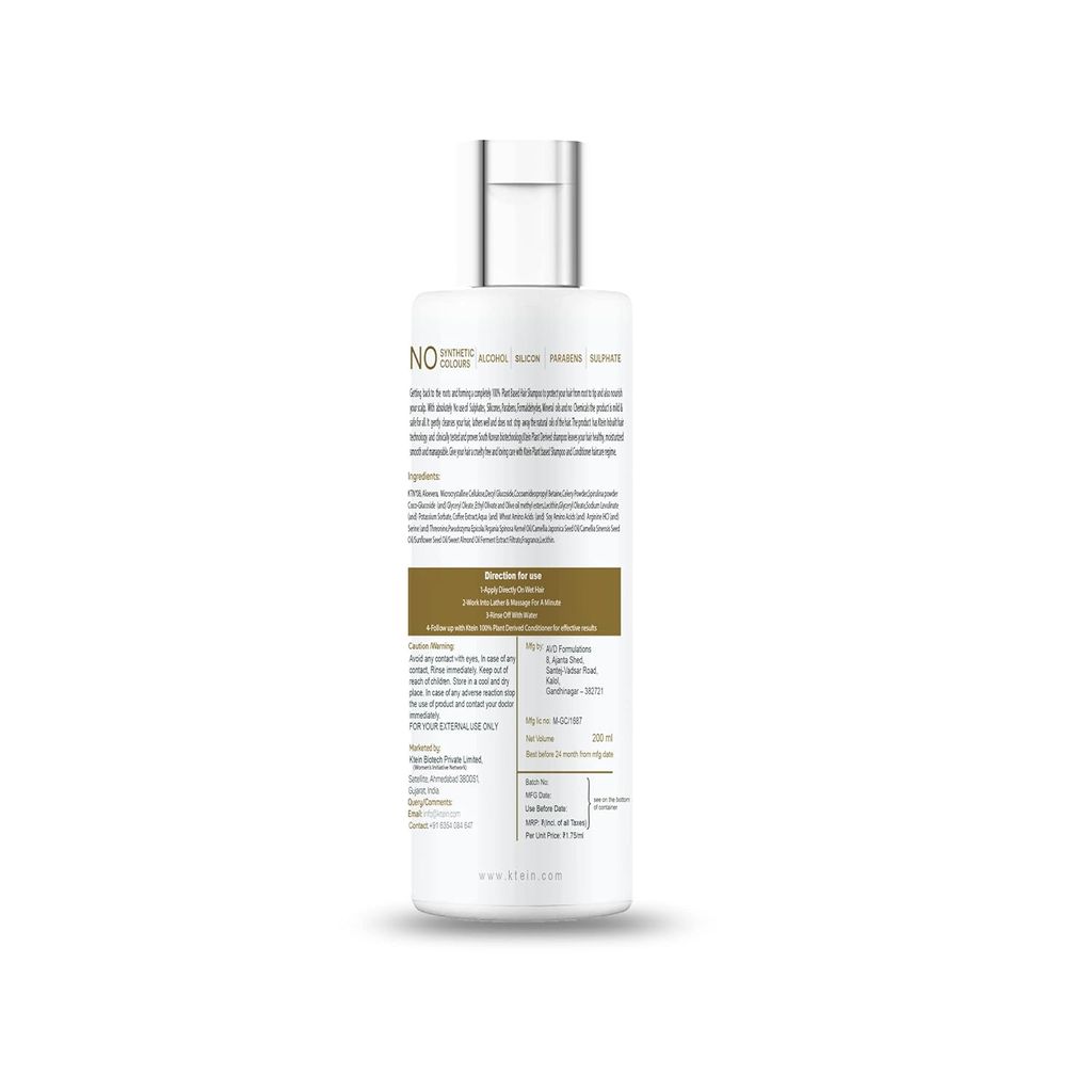 Ktein Natural Chemical Free Plant Derived Shampoo(200ml) view 2