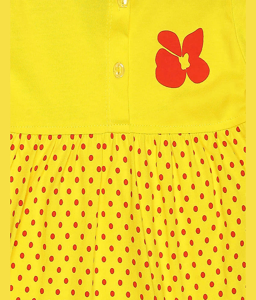 Babeezworld Pack of 1 Baby Girls Cotton Dress ( Yellow ) view 2