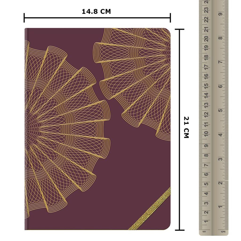 Navneet HQ | Gold Rush Attractive Design Case Bound Notebook Easy to Carry | Note Down Your Important Information | A5-14.8 cm x 21 cm | Single Line |192 Pages view 2