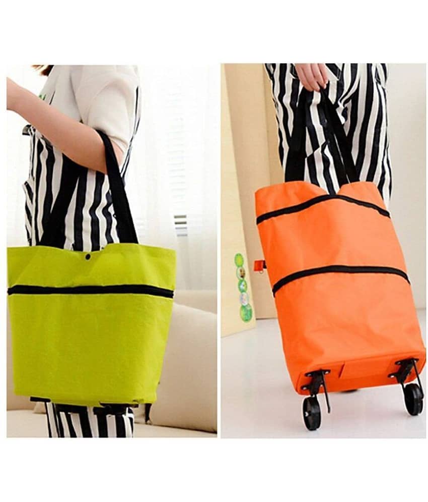 HL-Hilee Foldable Shopping Trolley Bag for Vegetables and Grocery with Wheels view 2