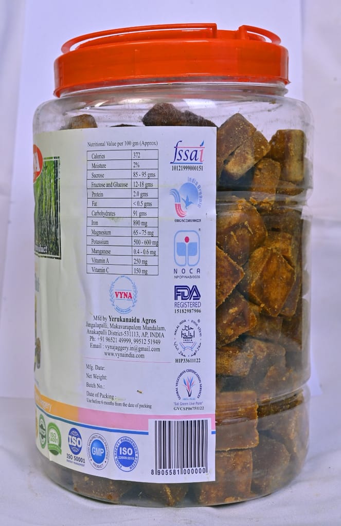 Organic Jaggery Cubes - Natural and Healthy Sweetener view 2