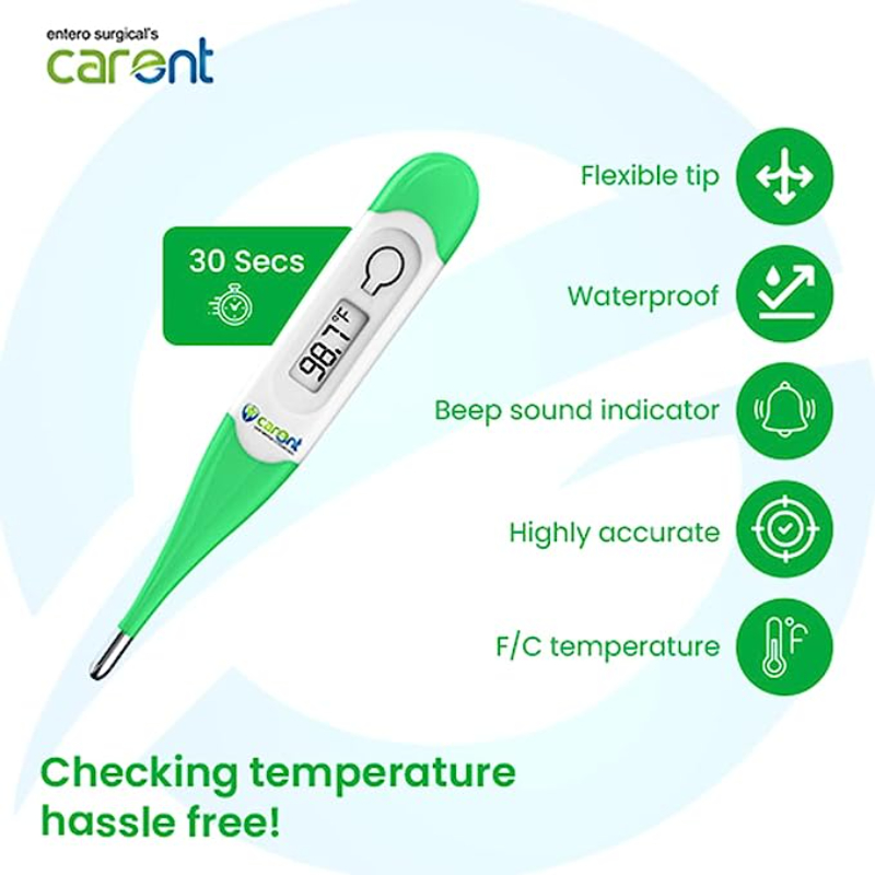 Carent DMT437 Waterproof Instant Flexible Digital Thermometer for Kids Baby Bear view 2