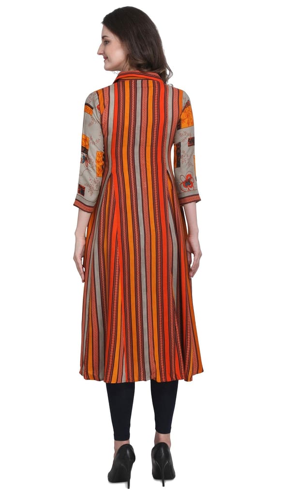 SHOPPING QUEEN Women Rayon A-Line Kurta view 2