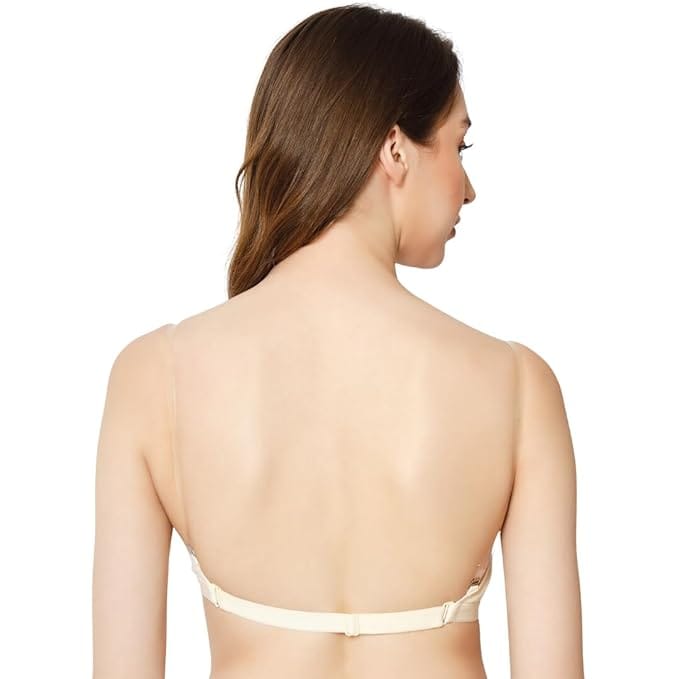 Bewild full coverage Backless cotton bra for women and girls/ladies/casual/non padded/everyday/transparent strap & band free view 2