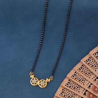Designer and stylish Gold Plated Mangalsura for Women Alloy Mangalsutra view 2