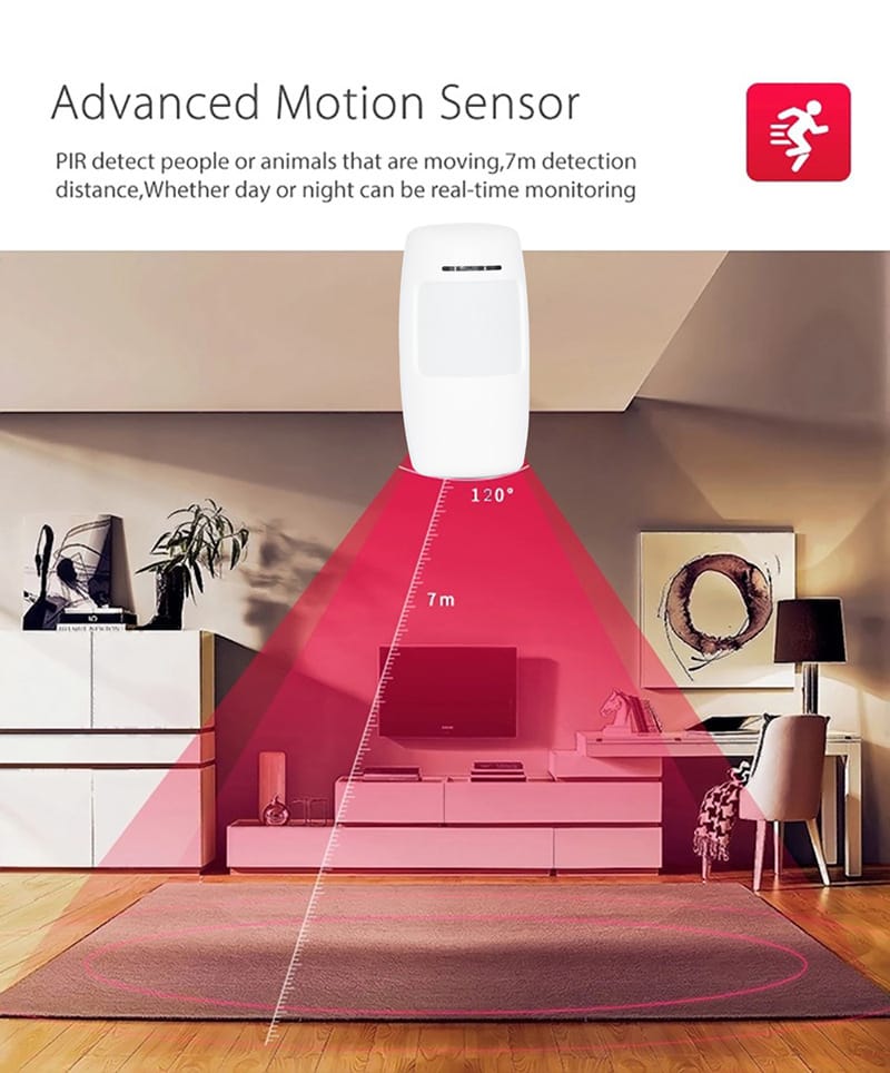 AUSHA Smart Door & Motion Alarm with App Control | PIR Sensor & Magnetic Door Alarm | Home Security System view 2