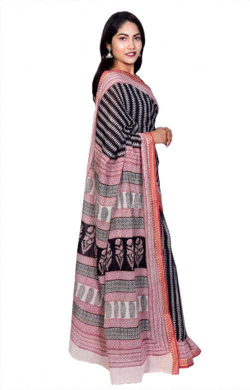 Tribes India Handwoven Cotton Saree 1TTXSARMP17163-27 view 2