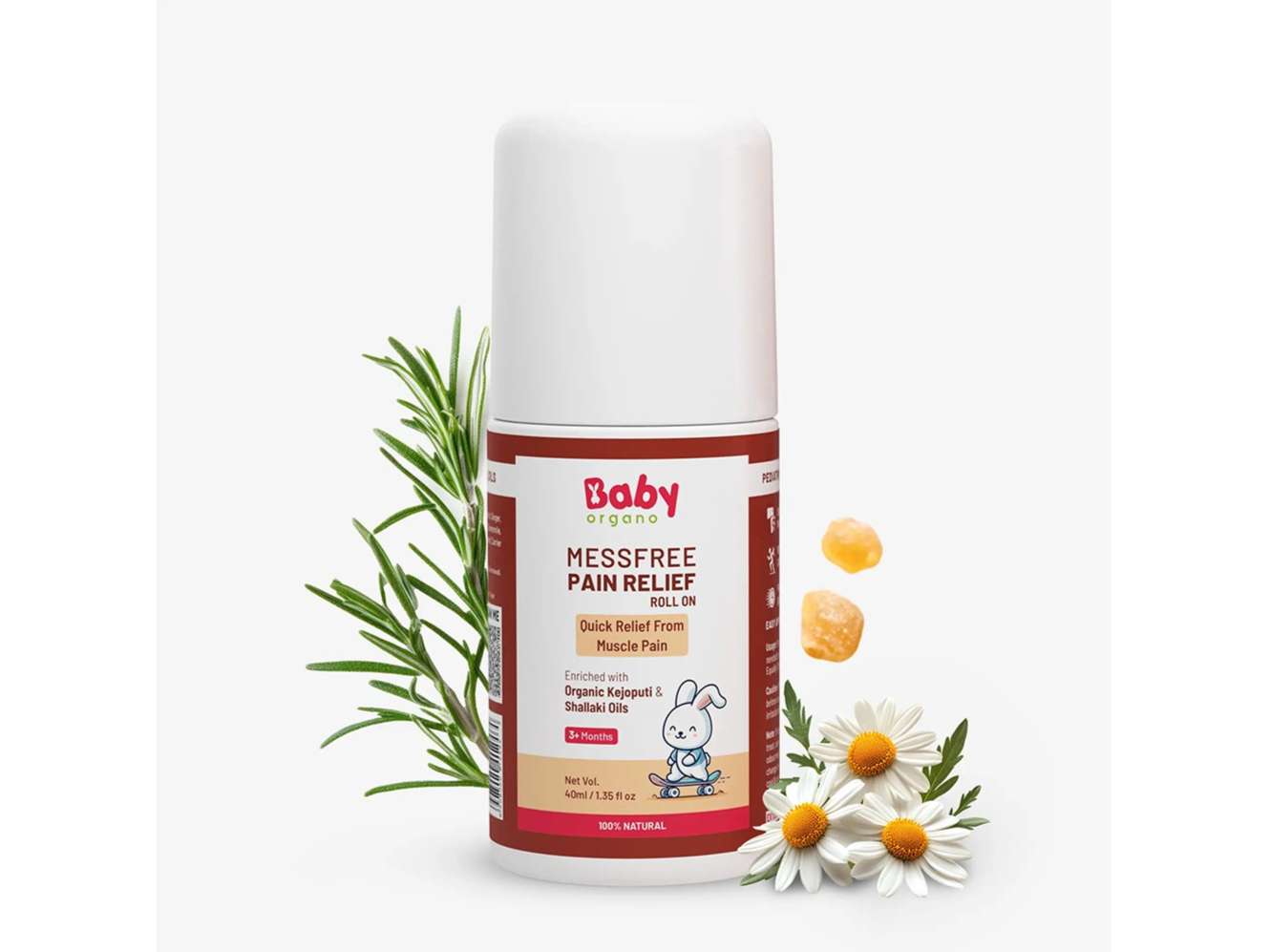 BabyOrgano New Launch Pain Relief Roll-On for Growing Pains & Muscle Aches Reduces Inflammation.