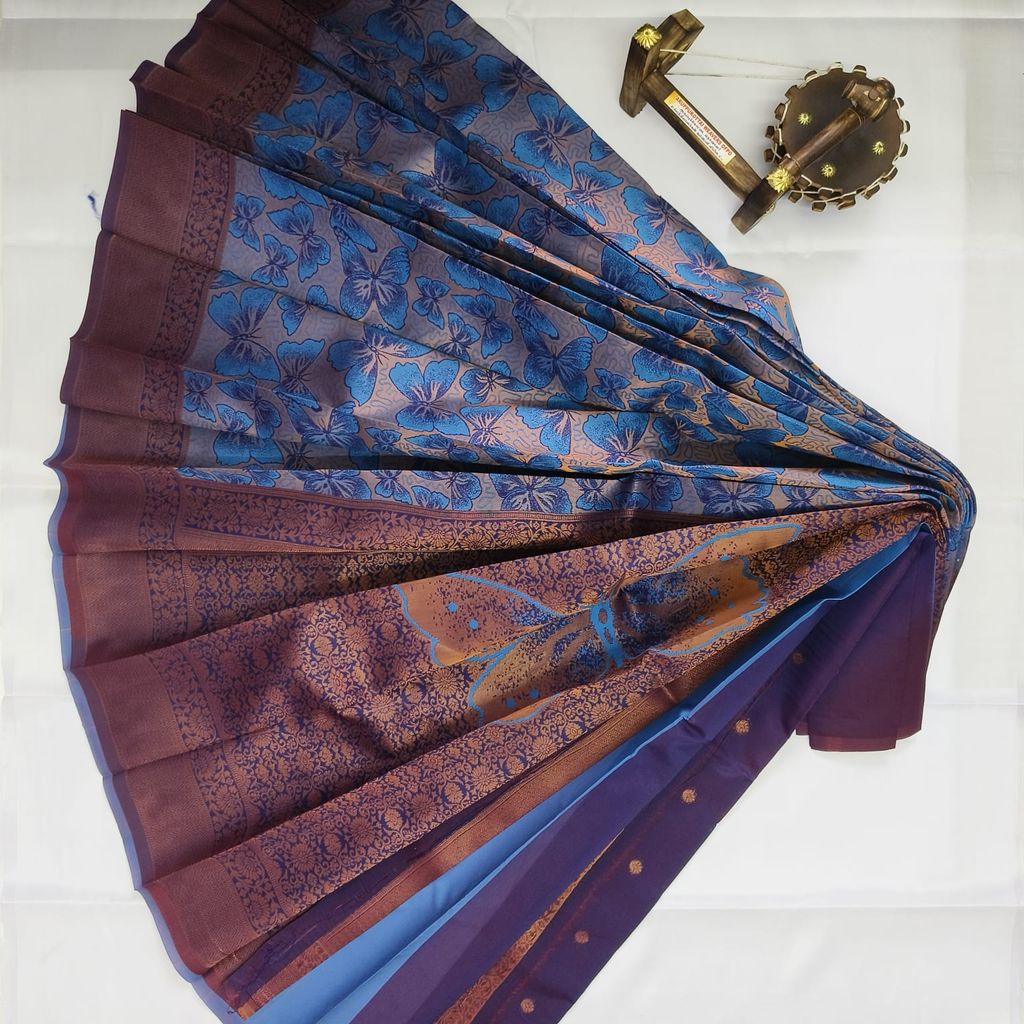 Silk Cotton Saree with Blouse view 2