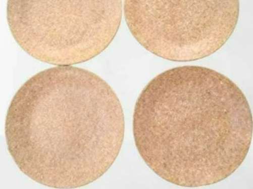 BIODEGRADABLE SNACK PLATES- 6 INCH ROUND-40 NOS view 2