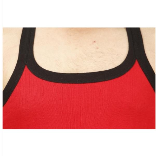 Men's Round Neck Vest Red (Pack of 01 Pcs) view 2