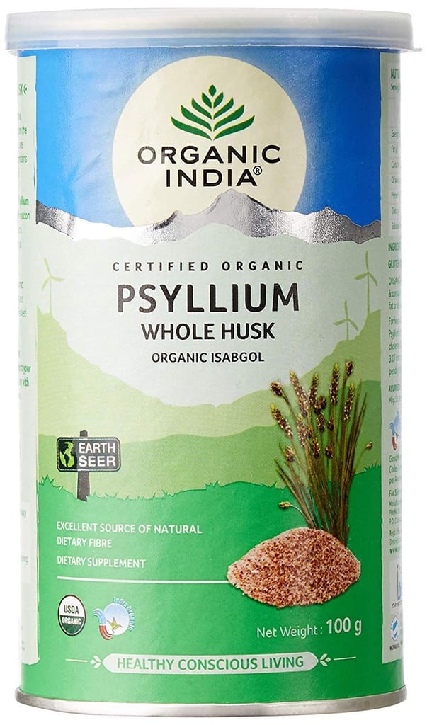 Organic India Pshyllium Whole Husk || Isabgol || 100Gm (Pack Of 2) view 2