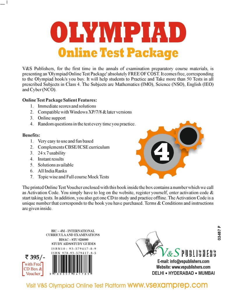 Olympiad Online Test Package Class 4 (Free CD With Activation Voucher) view 2