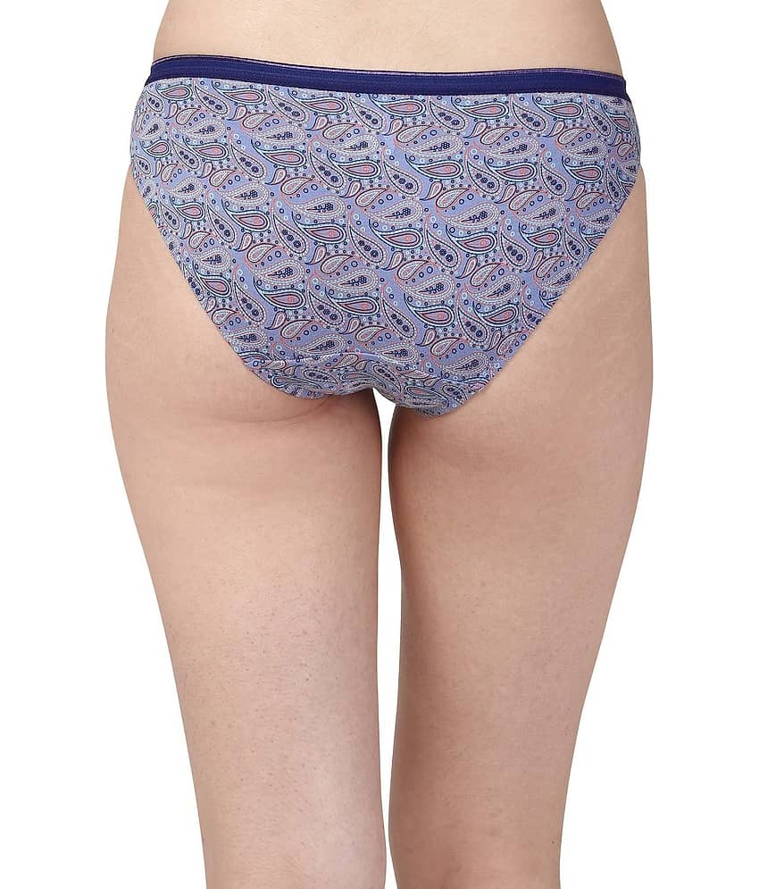 Soie Pack of 3 Cotton Blend Bikini For Women ( Multicolor ) view 2