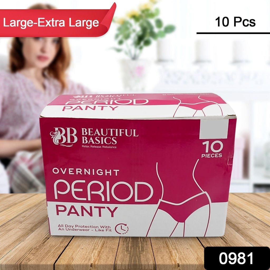 Women's Emergency Kit, Travel Kit- Includes Seamless Underwear, Pantyliner, Feminine Hygiene Sachet First Period Kit (10 Pcs) view 2