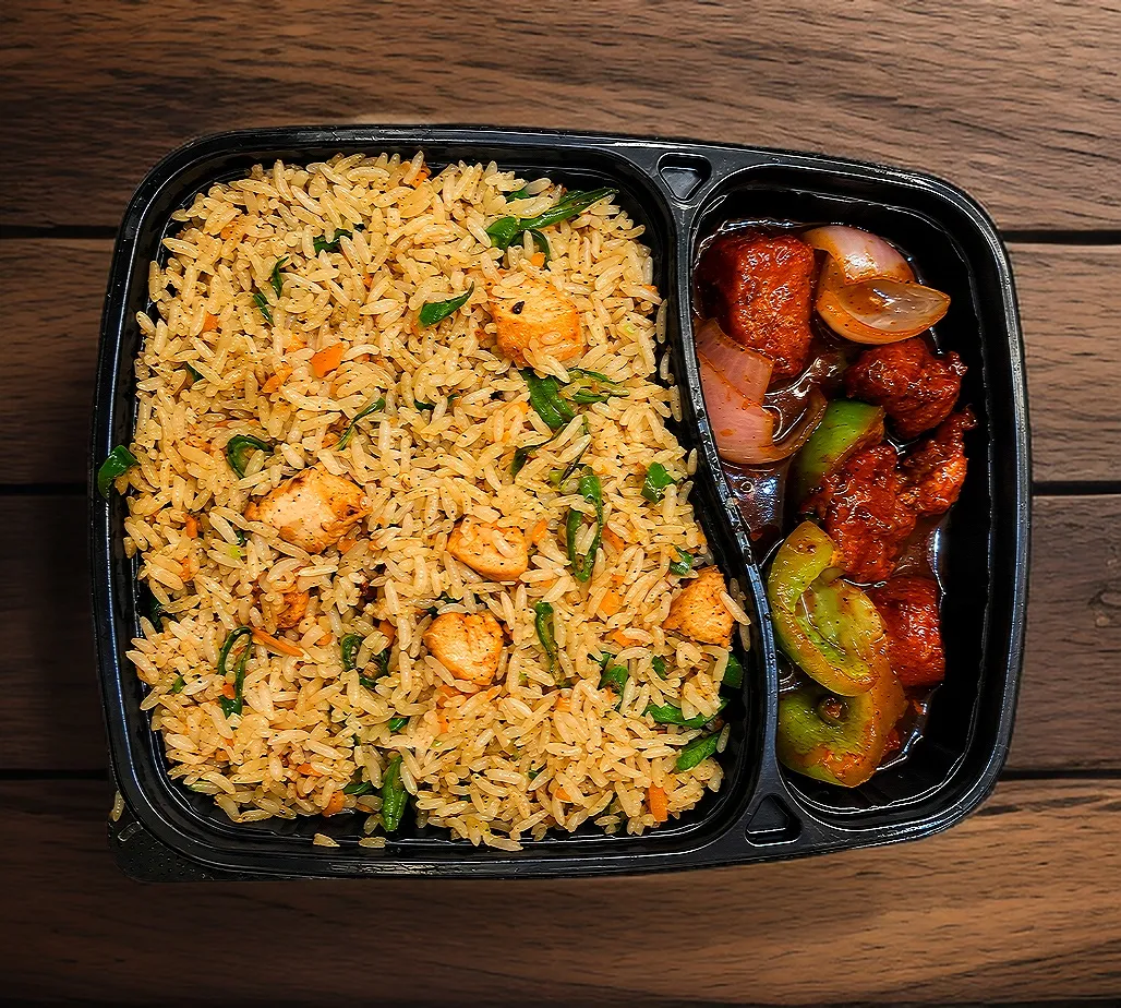 Chilli Chicken Gravy+Chicken Fried Rice