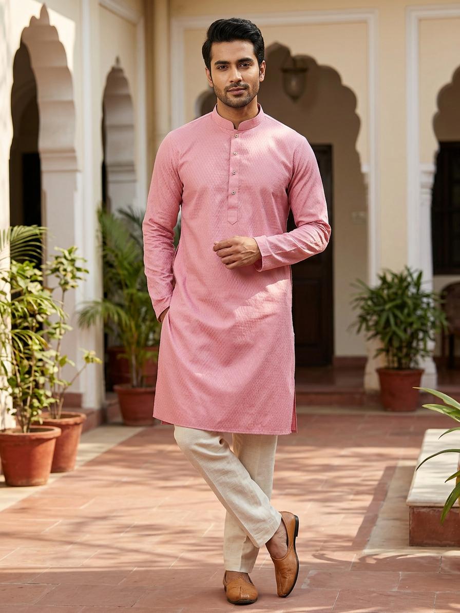 Self work Panjabi-Pink