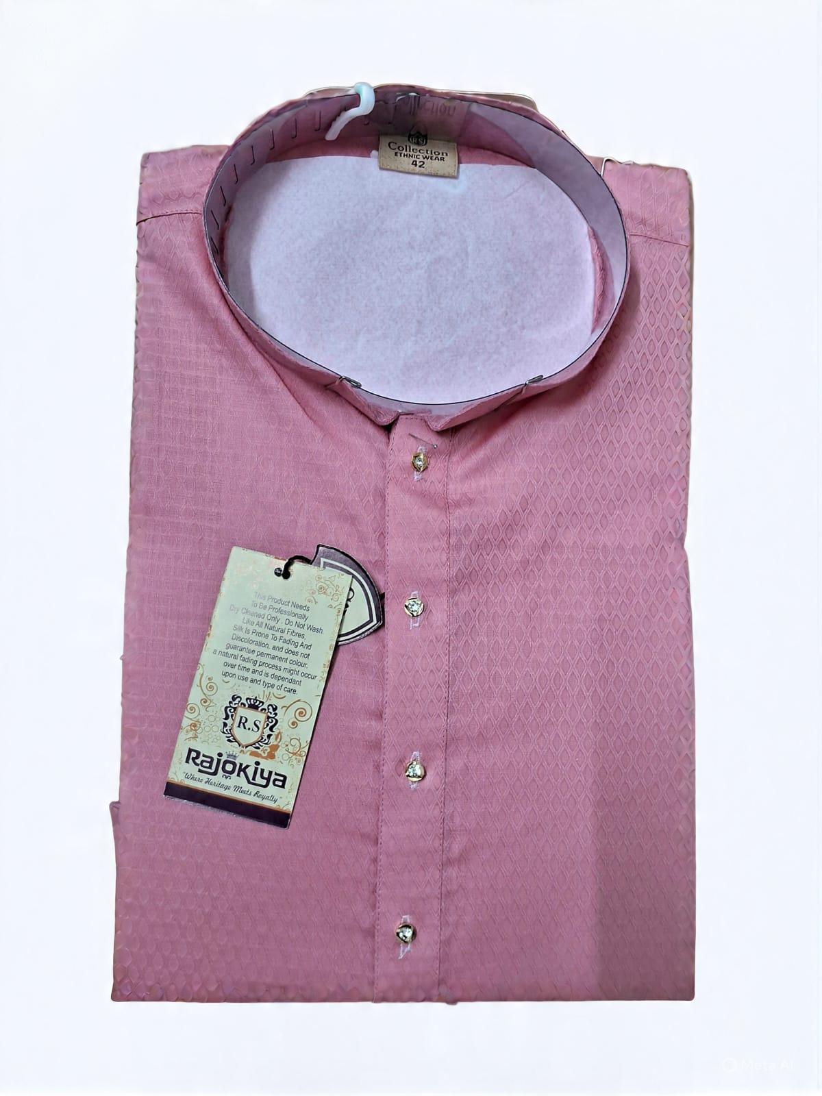 Self work Panjabi-Pink view 2