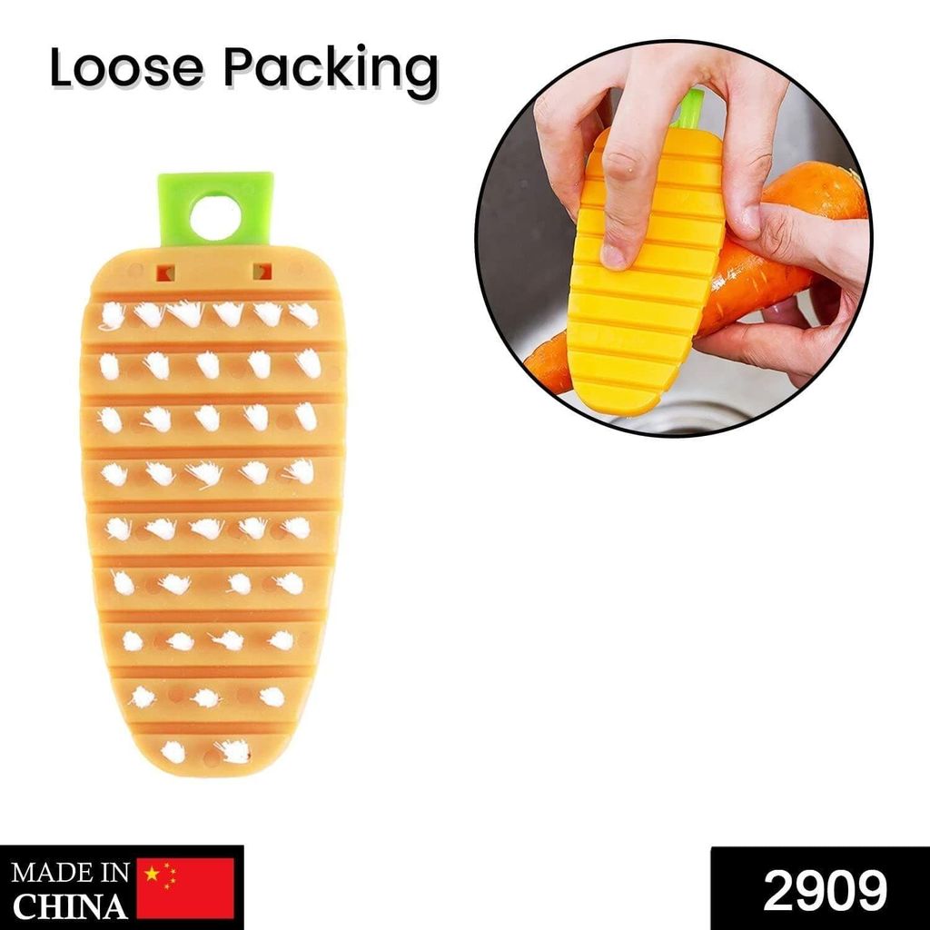 Store4hope Vegetable Scrubbing Brush, Vegetable Scrubber Toxic Fruit Brush Carrot Shape Vegetable Brush for Potato for Vegetable view 2
